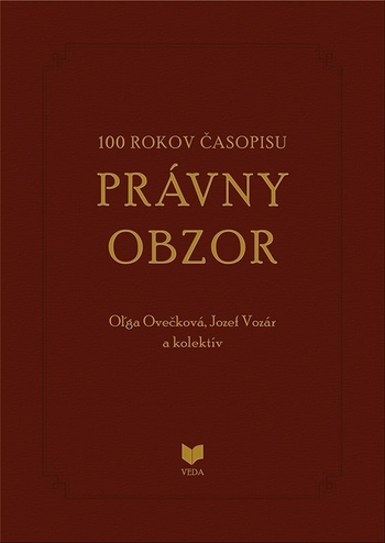 Obrázok 100 rokov časopisu PRÁVNY OBZOR 1917-2017