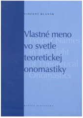 Obrázok Vlastné meno vo svetle teoretickej onomastiky