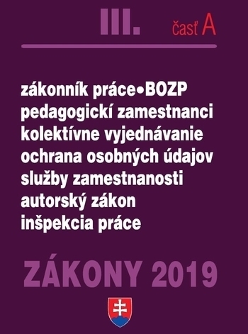 Obrázok Zákony III-A 2019