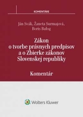 Obrázok Zákon o tvorbe právnych predpisov a o Zbierke zákonov SR - komentár