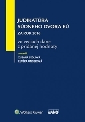 Obrázok Judikatúra Súdneho dvora EÚ za rok 2016 vo veciach dane z pridanej hodnoty